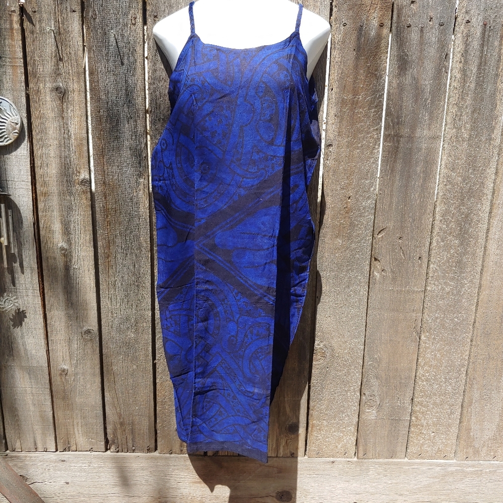 NWOT Blue Sheath Maxi Dress - Picture 2 of 5